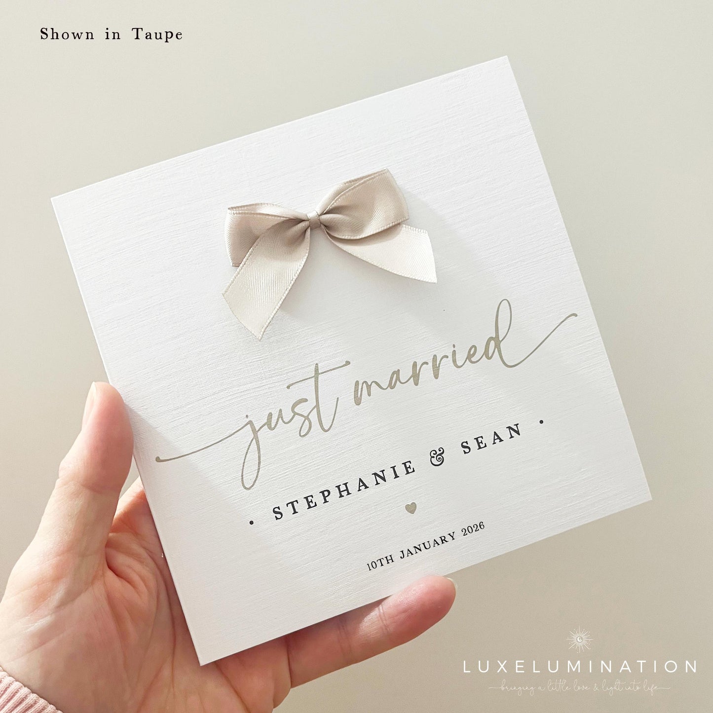 Personalised Luxury Wedding Day Card. Colour Coordinated Theme.
