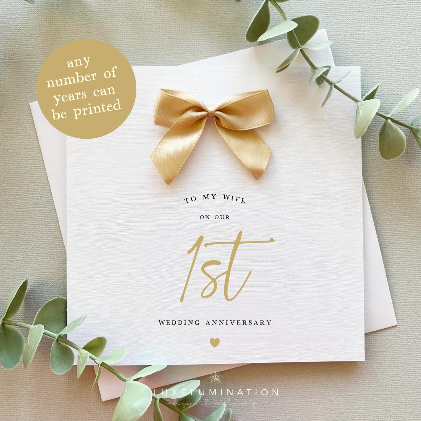 To My Wife Wedding Anniversary Card, Personalised.