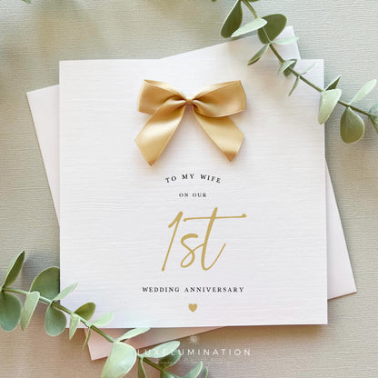 To My Wife Wedding Anniversary Card, Personalised.
