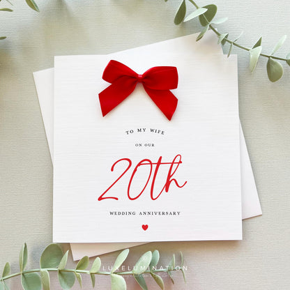 To My Wife Wedding Anniversary Card, Personalised.