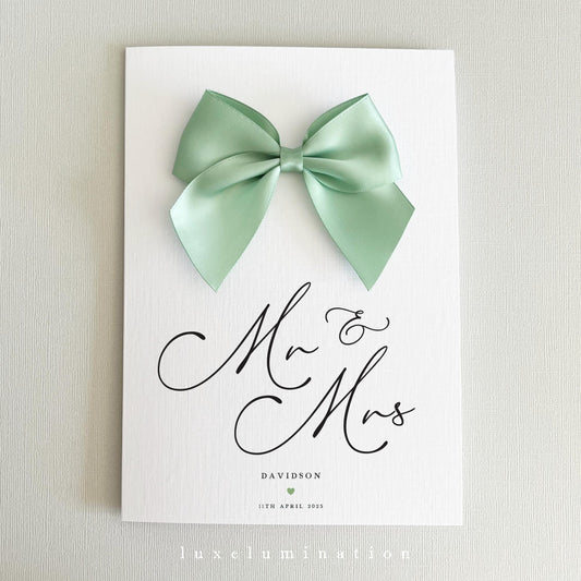 Mr & Mrs Personalised Luxury Large Wedding Day Card