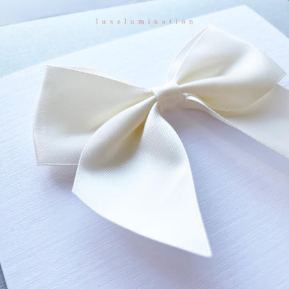 Personalised Tied the Knot Wedding Day Card with Large Satin Bow