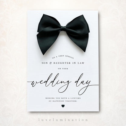 Luxury Wedding Day Card for Son & Daughter In Law