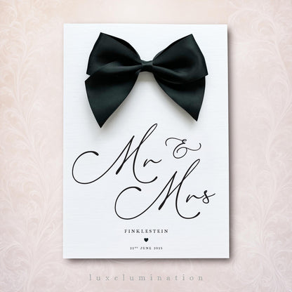 Mr & Mrs Personalised Luxury Large Wedding Day Card