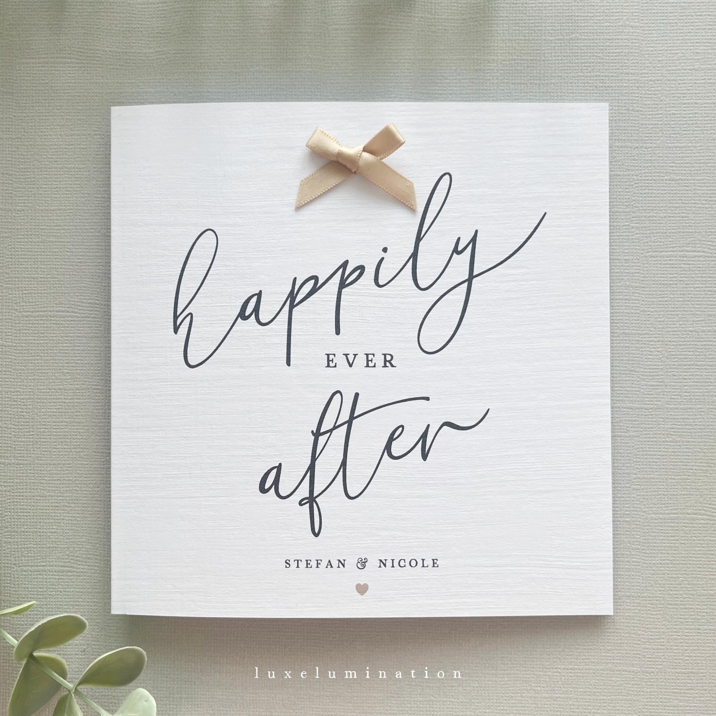 Wedding Day Card Personalised, Happily Ever After