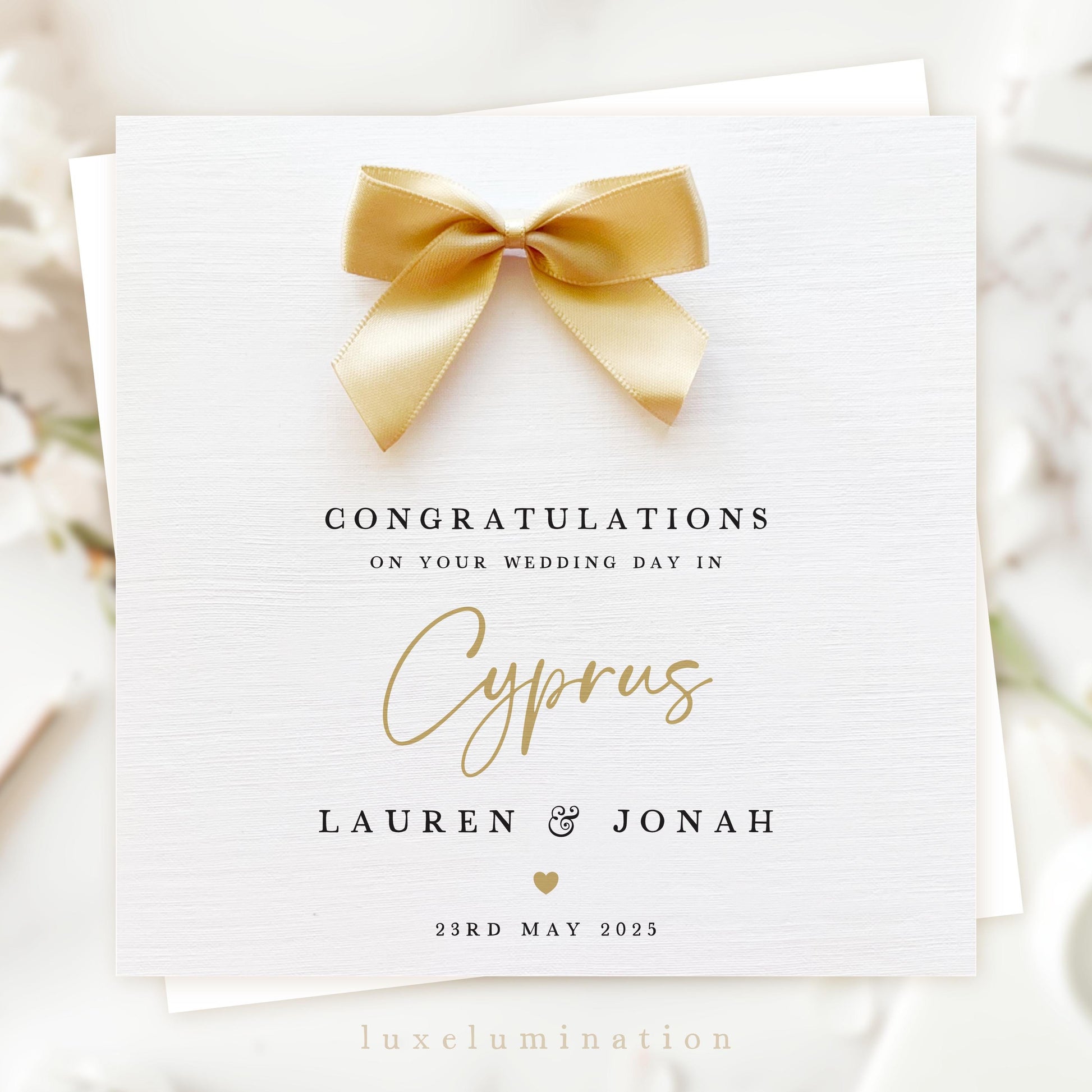 Personalised Wedding Day Card for Tropical Beach, Abroad Destination