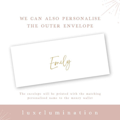 Personalised Money Wallet, Gift Envelope for any occasion