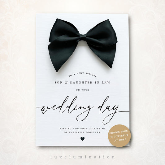 Luxury Wedding Day Card for Son & Daughter In Law