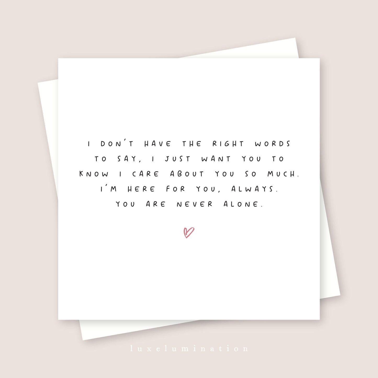 I don’t have the right words to say Card