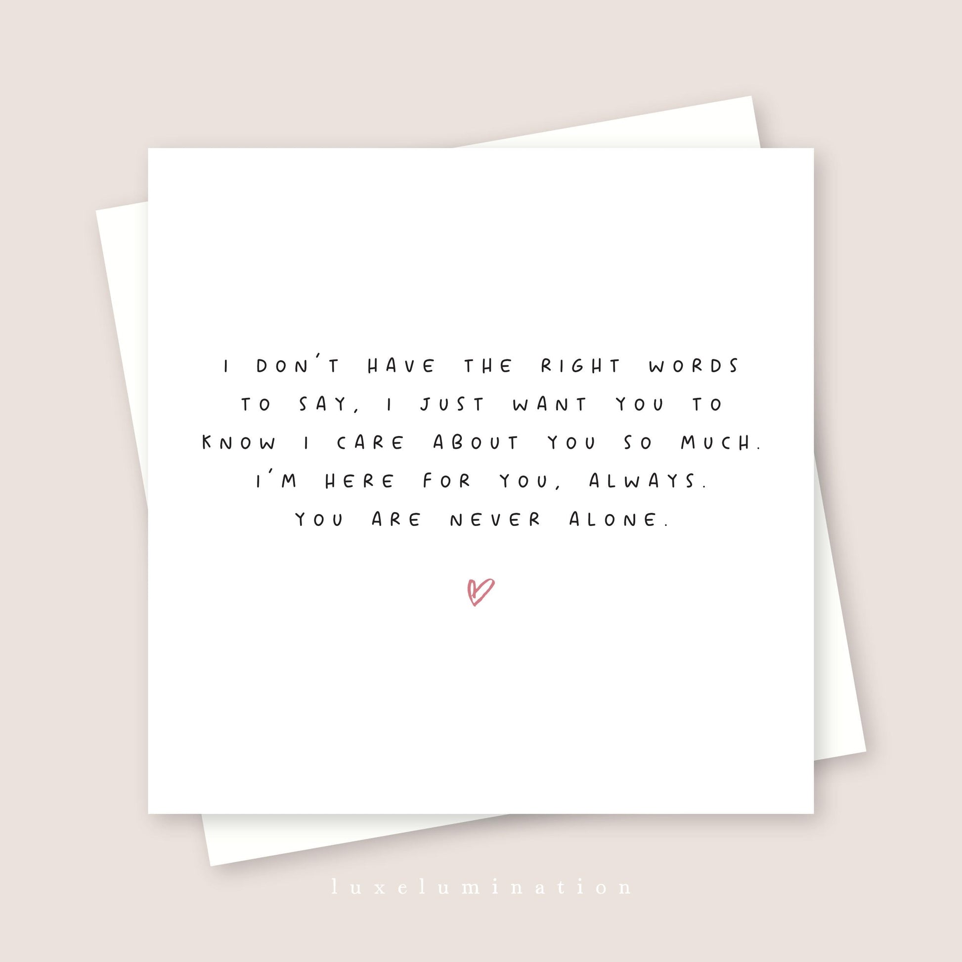 I don’t have the right words to say Card