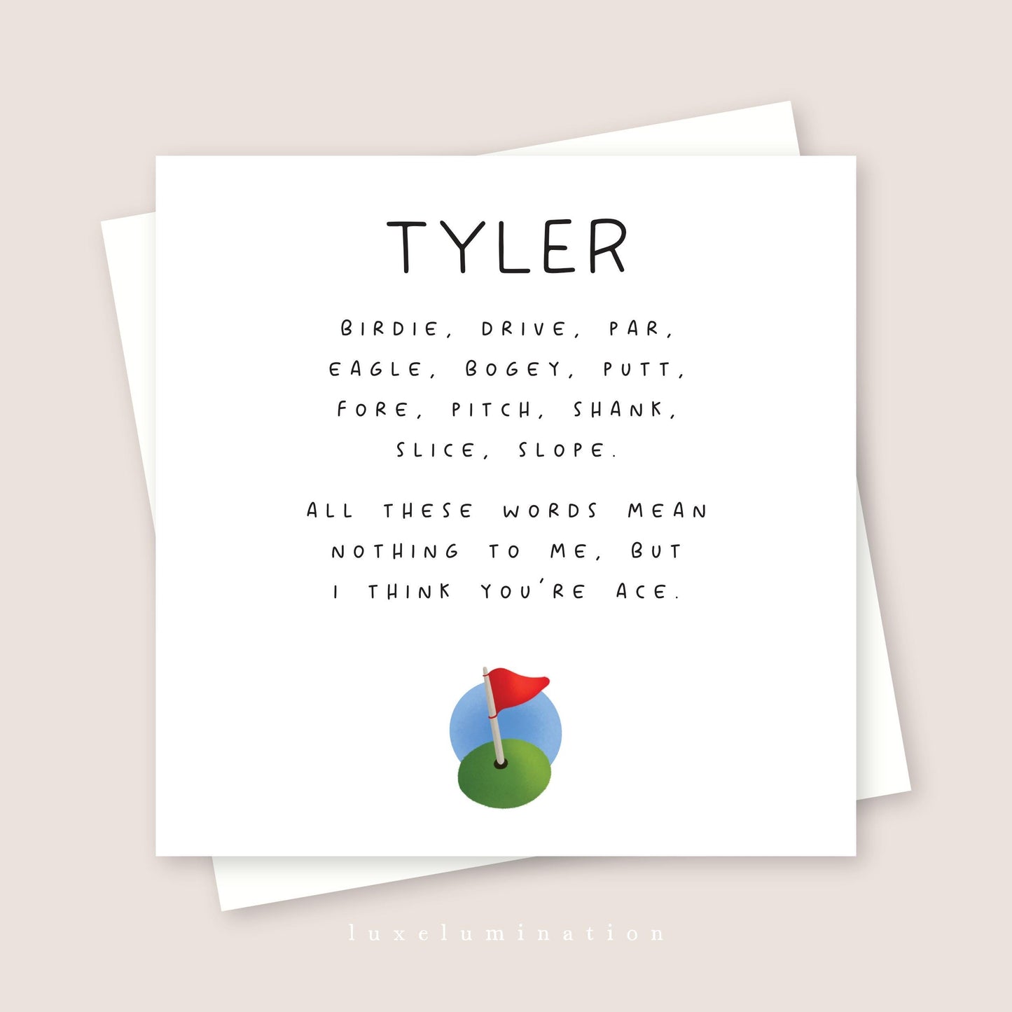 Personalised Golf Lover Greeting Card