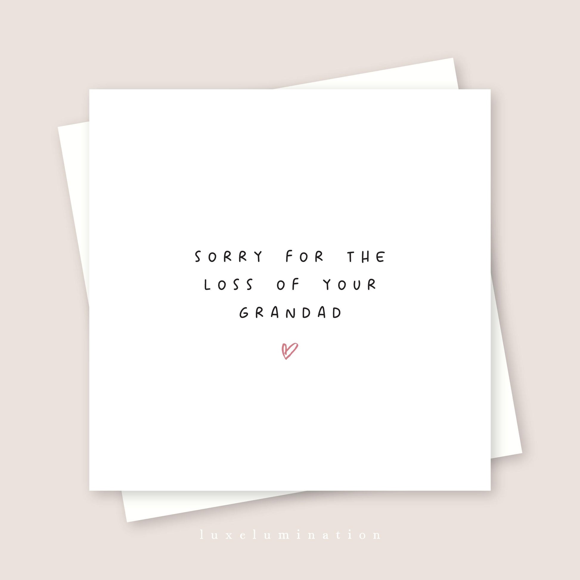 Sorry for the loss of your Grandad Card