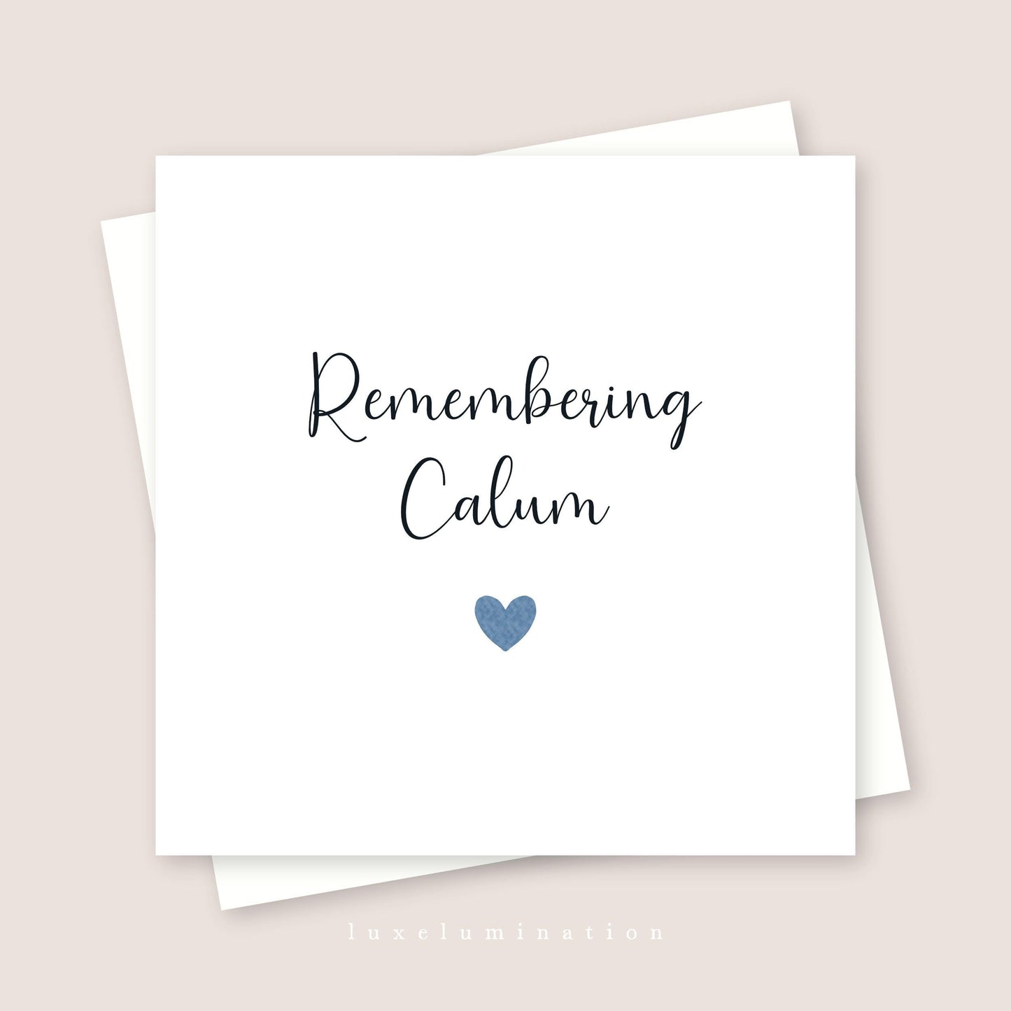 Personalised Remembrance, Memorial Card
