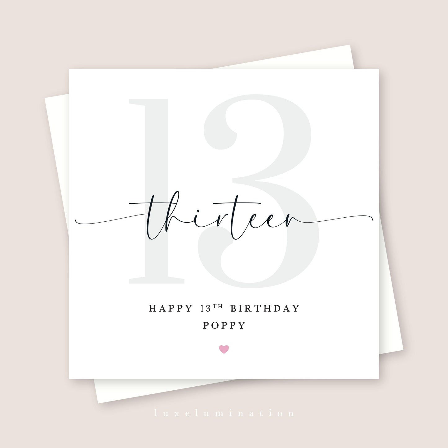 Personalised 13th Birthday Card