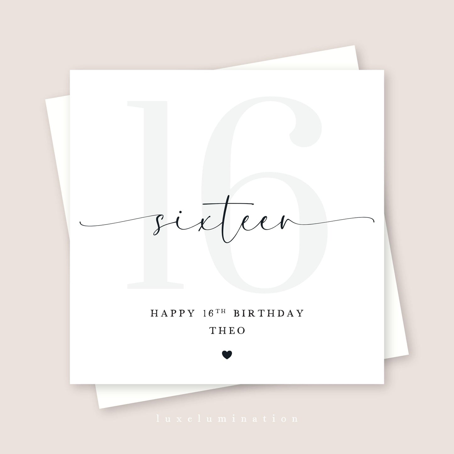 Personalised 16th Birthday Card