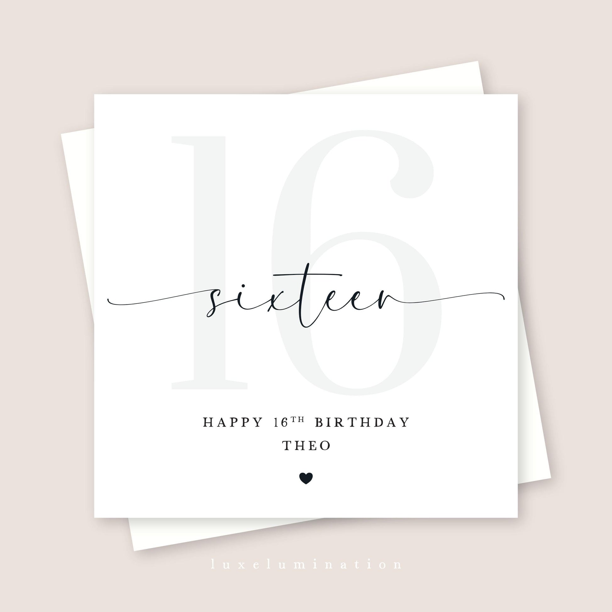 Personalised 16th Birthday Card