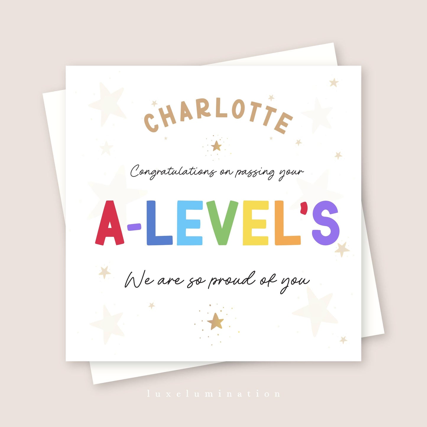 A-Levels Well Done, Passed Exams Card.