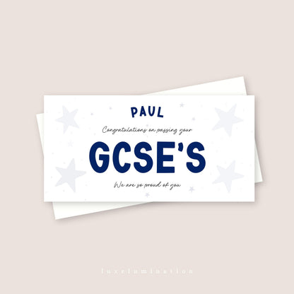 Congratulations on Passing GCSE's - Money Wallet Gift Envelope