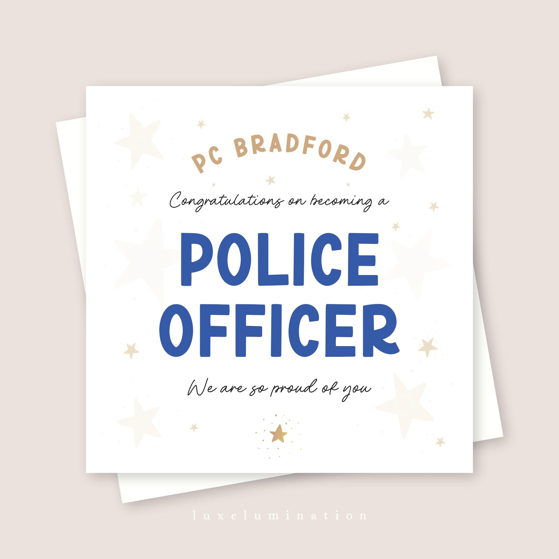 Police, New Job Congratulations Card.