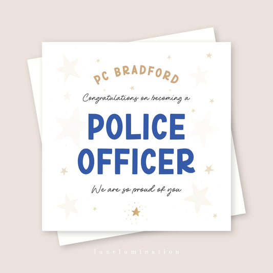 Police, New Job Congratulations Card.