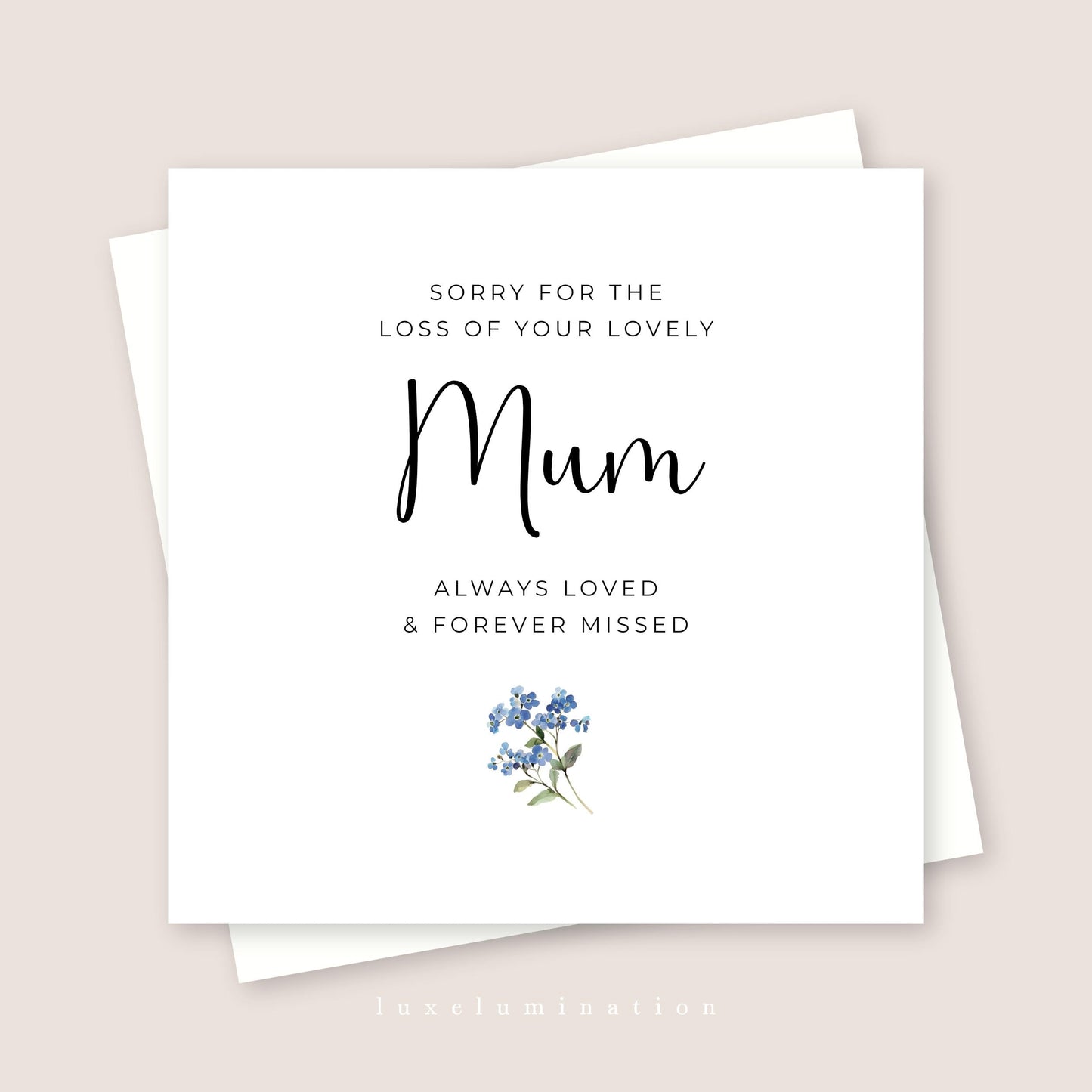 Loss of Mum Bereavement Card