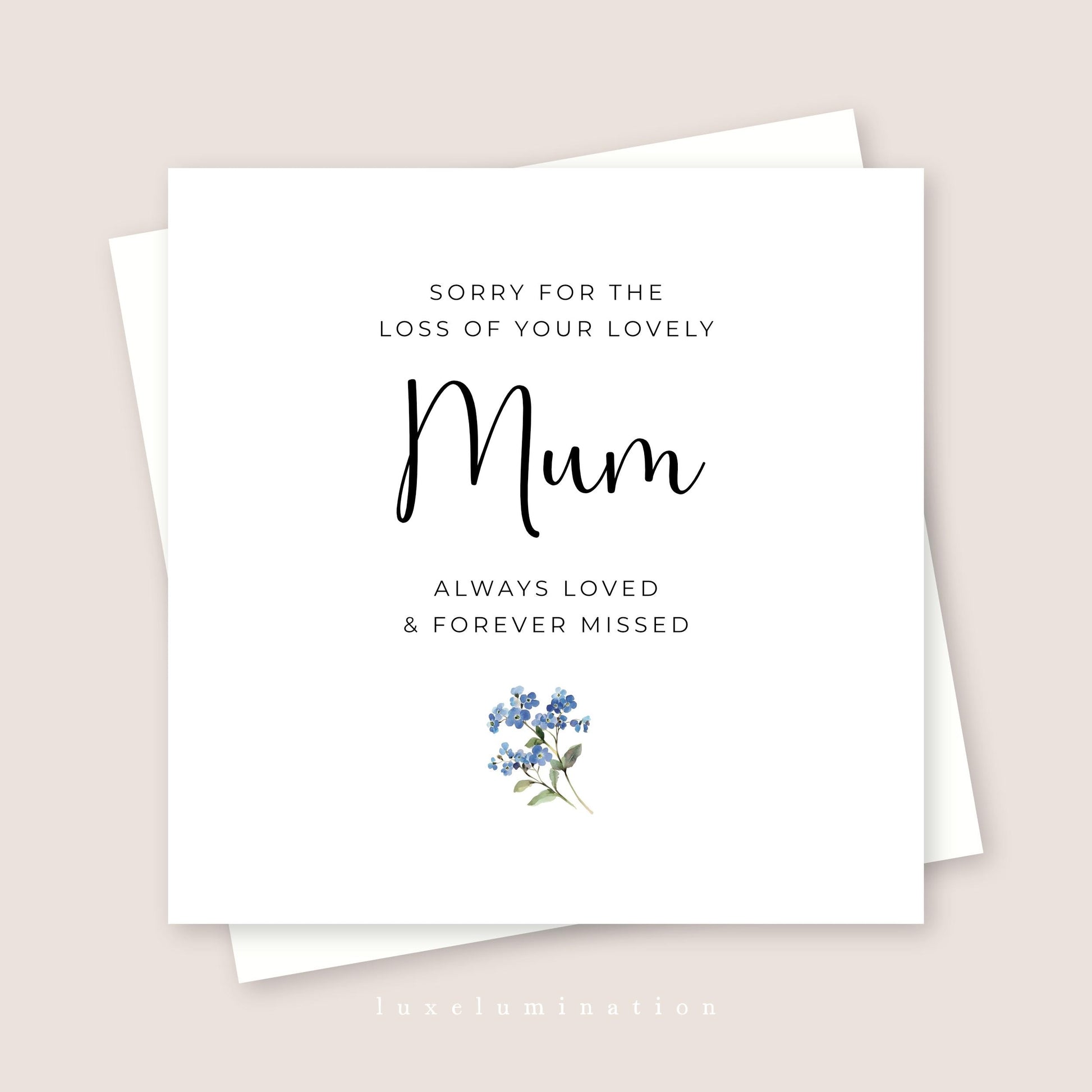 Loss of Mum Bereavement Card