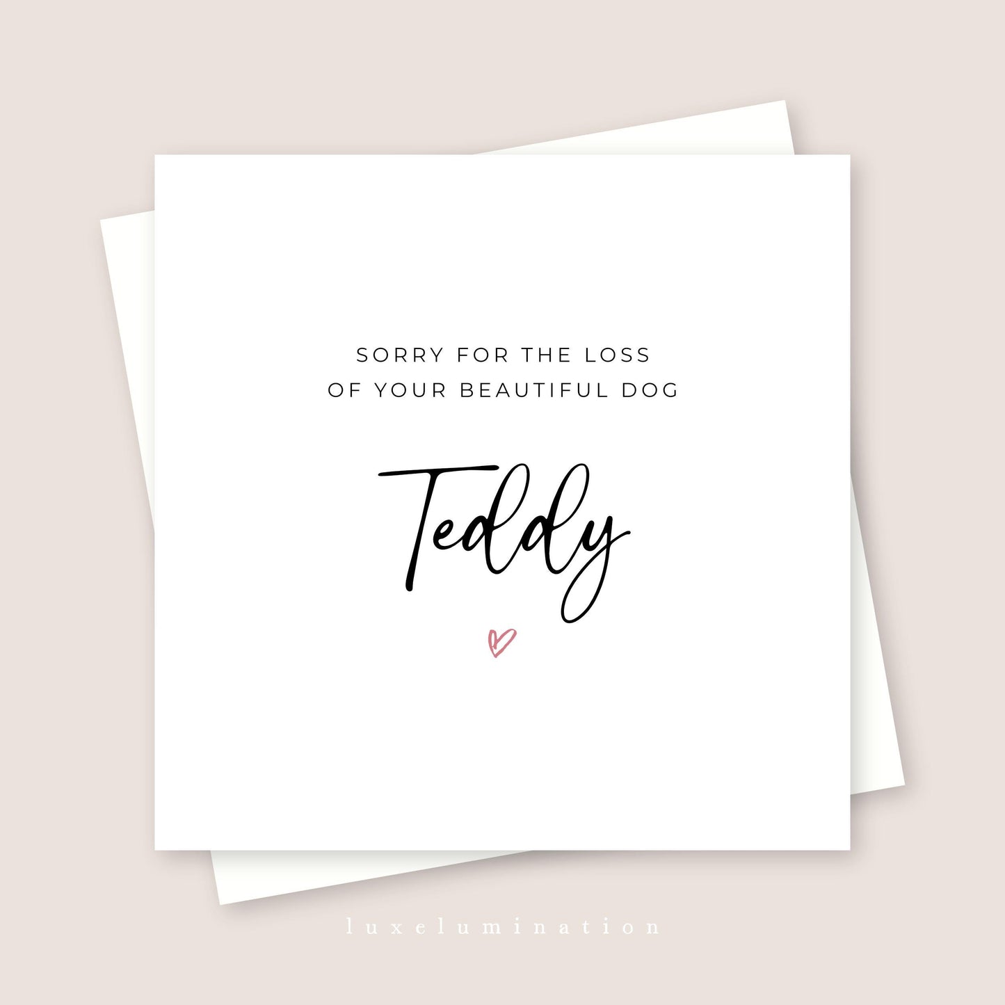 Personalised Dog Loss Sympathy Card