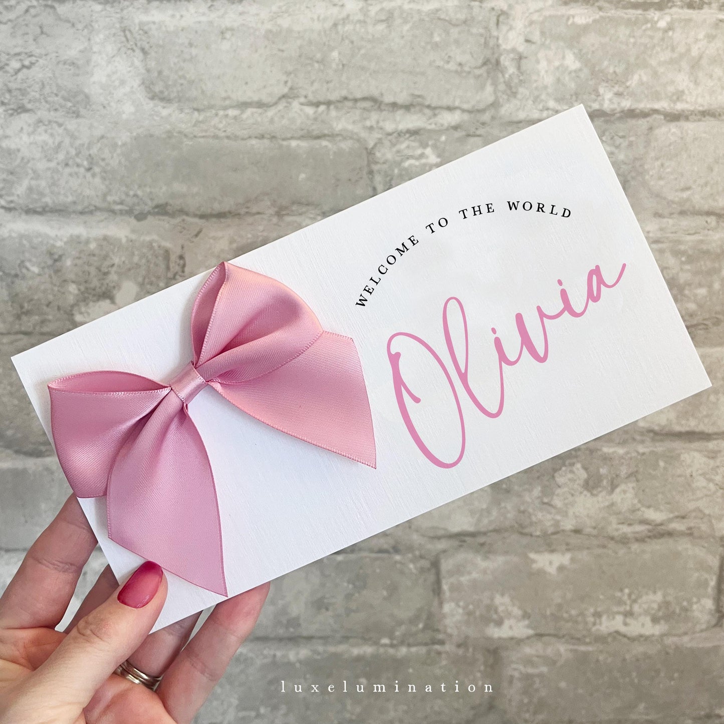 Personalised New Baby Girl or Boy Money Wallet, Gift Envelope for a Baby Shower