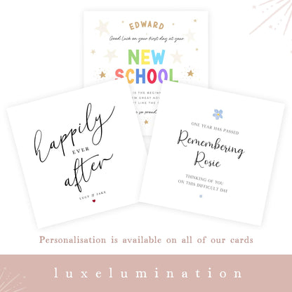 Personalised Cat Loss Sympathy Card, Rainbow Bridge