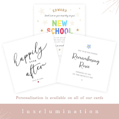 Personalised Cat Loss Sympathy Card