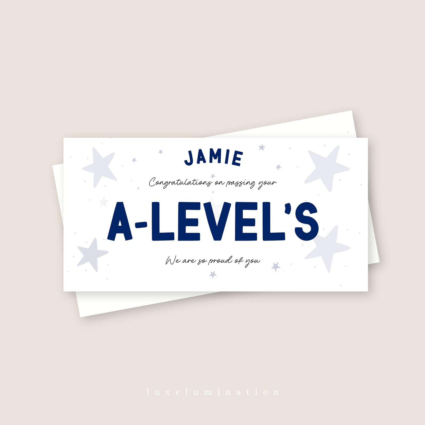 Congratulations on Passing A Levels - Money Wallet Gift Envelope