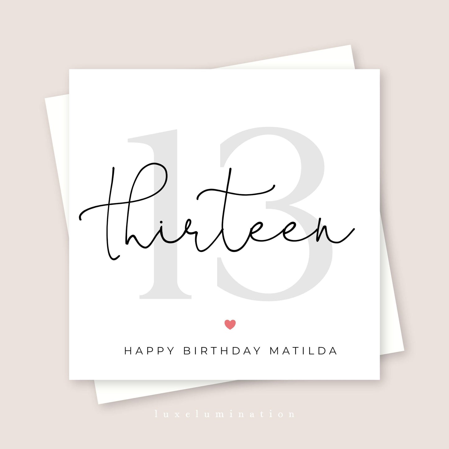 Personalised Happy 13th Birthday Card