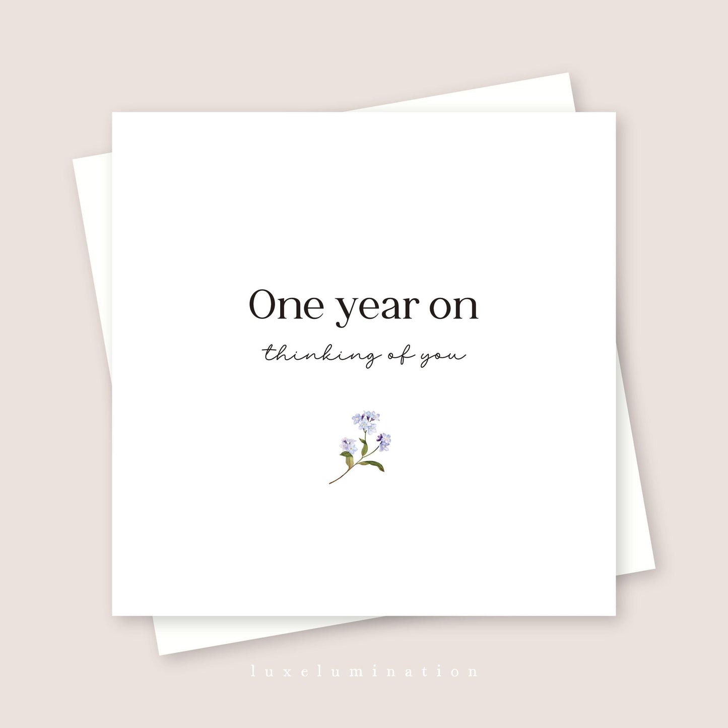 One Year On Remembrance Card