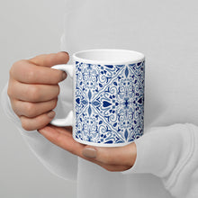 Load image into Gallery viewer, Pretty Blue Pattern Mug. Gift for a Friend. Coffee Mug. Tea Mug.
