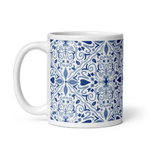 Load image into Gallery viewer, Pretty Blue Pattern Mug. Gift for a Friend. Coffee Mug. Tea Mug.
