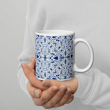 Load image into Gallery viewer, Pretty Blue Pattern Mug. Gift for a Friend. Coffee Mug. Tea Mug.

