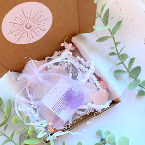 Calm Heart Shaped Amethyst Crystal Mini Gift Set