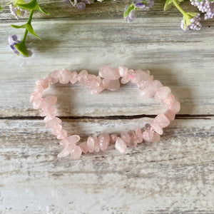 Love - Rose Quartz Crystal Bracelet, Gemstone Jewellery